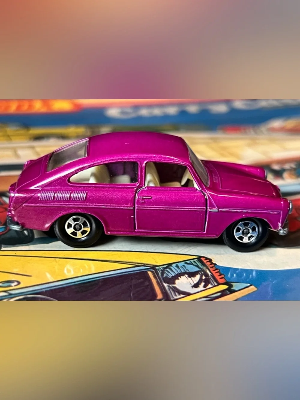 Vintage Matchbox Superfast No. 67 Volkswagen 1600 TL Purple Pink Lesney England